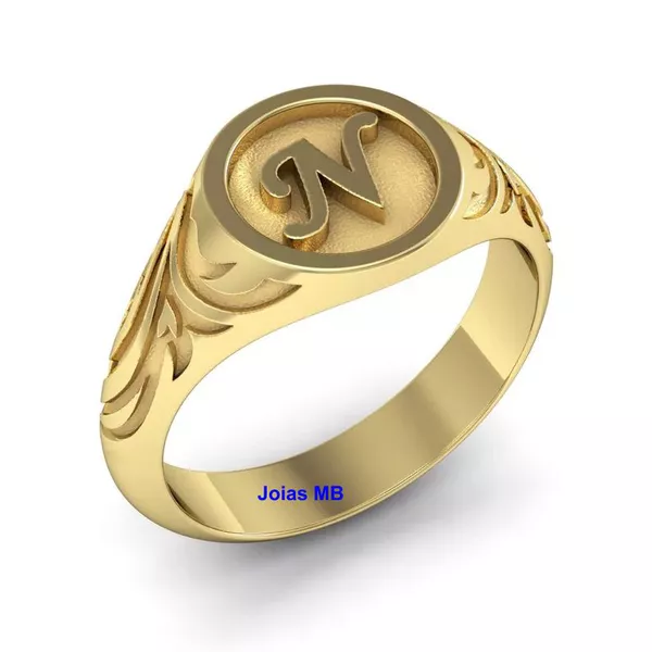Anel de Ouro Masculino DF 10mm