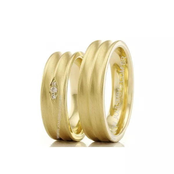 Alianças de Casamento Três Passo 7,5mm