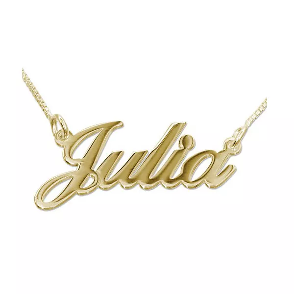 Gargantilha de Ouro com Nome Personalizado Goiânia 45 cm