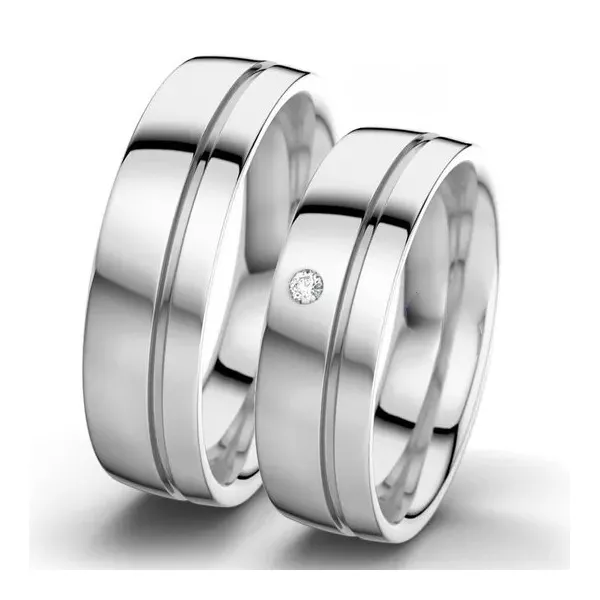 Alianças de Prata Diadema 7mm