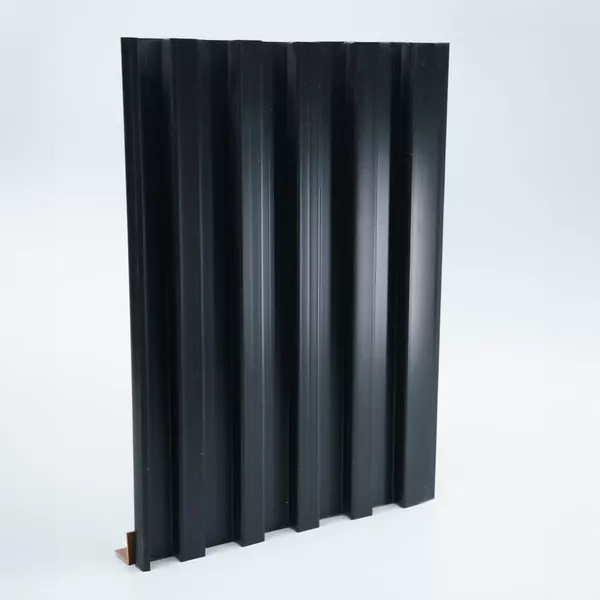 PAINEL RIPADO DECORATIVO EM PVC PRETO 2,85M - Joiplastic