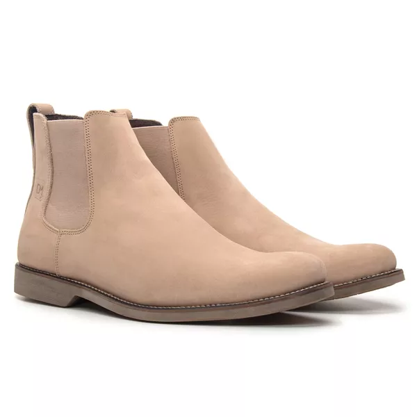 Bota Chelsea Nobuck Offwhite - Don Matuto | Botinas Premium