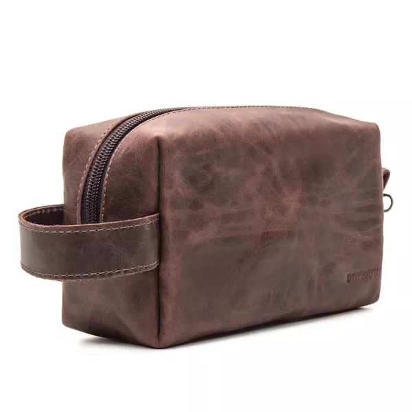 NECESSAIRE CLASSIC EM COURO CAFÉ - Don Matuto | Botinas Premium
