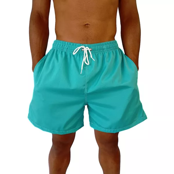 SHORT MASCULINO BERMUDA PRAIA LISA VERDE JADE