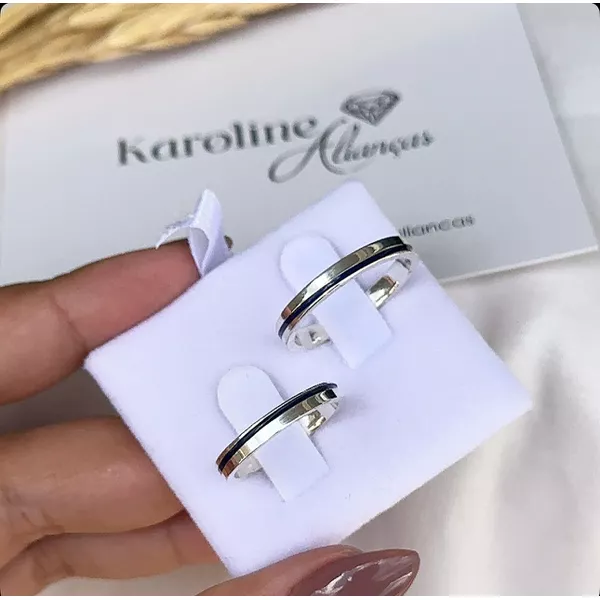 Aliança Safira 3mm 