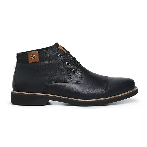 Bota Casual Masculina Couro Ref.: 8000 floter preto bonanza