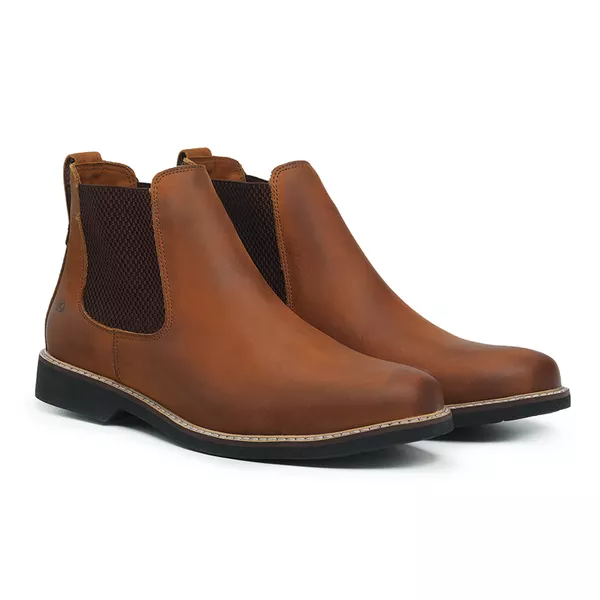 Bota Chelsea Couro Masculina Ref.:7000 nobuck camel Bonanza