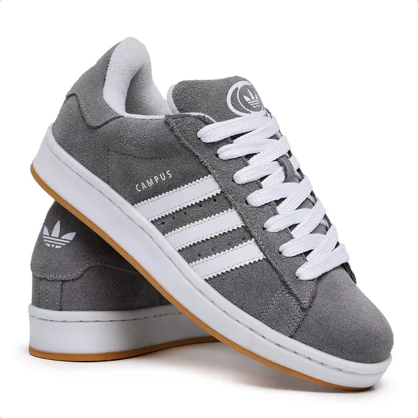 Tnis Adidas Campus Unissex Cinza/Branco | LA CASA DO DROP