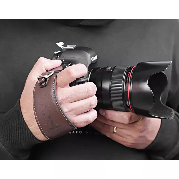 Alça de mão para Camera Fotográfica universal em couro legitimo original