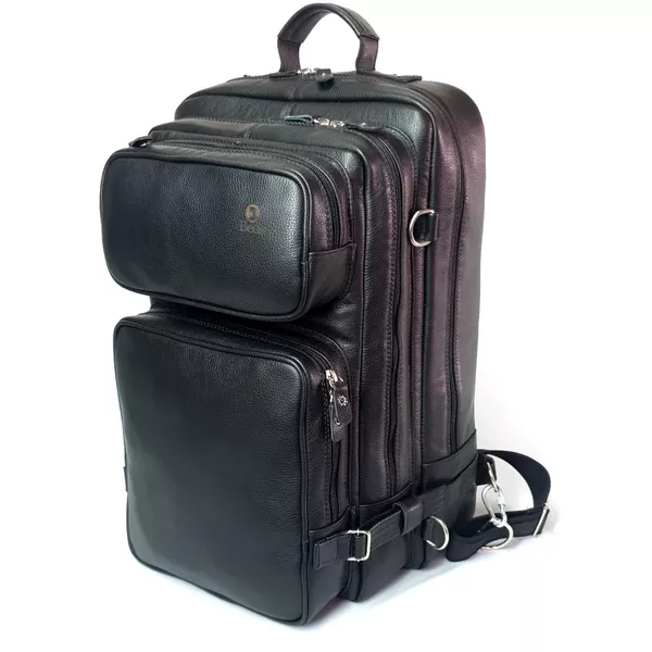 Mochila de Couro Original Top Platinum Preta.