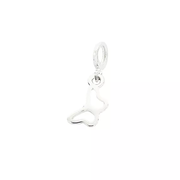 Pingente Berloque Borboleta Vazada Prata 925