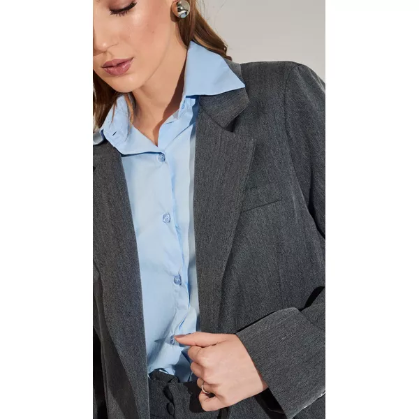 Blazer Oversized com Camisa Fake