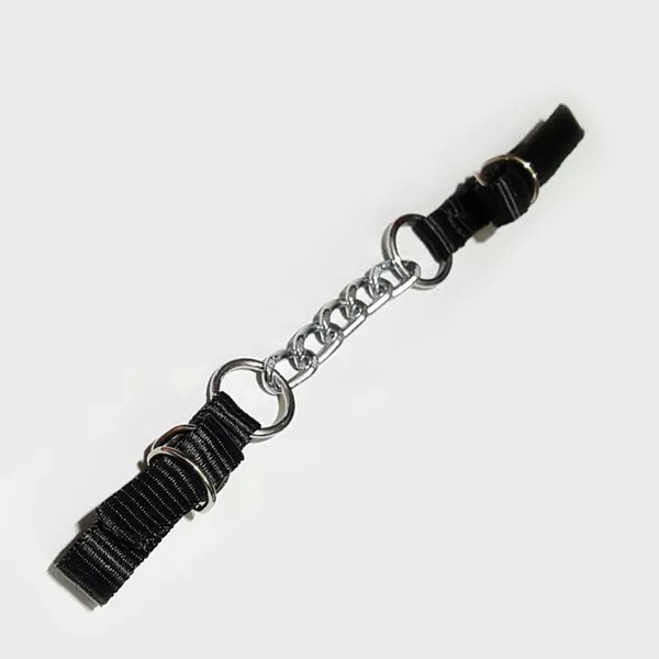 Barbela Sport Equine em Nylon Preta c/ 01 Corrente