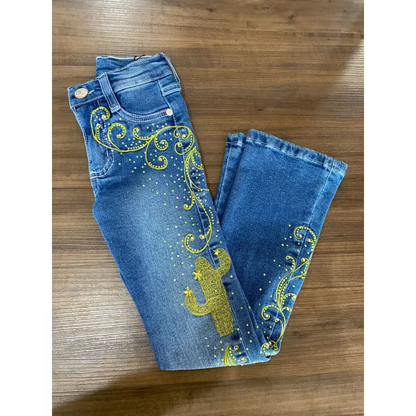 Calça Jeans Juvenil Feminina Four Bordada