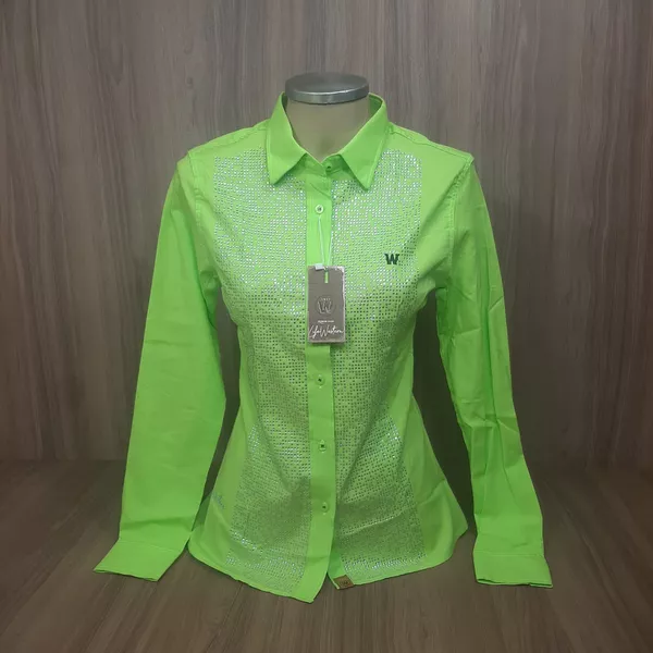 Camisa Feminina Life Western Verde Limão 6944