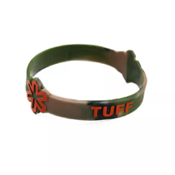 Pulseira Tuff Tie Dye Verde com Logo e Escrita Laranja S/M
