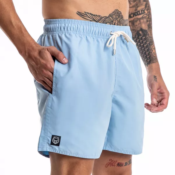 Short Tactel Básico Premium Masculino Forthem Azul Claro - Secagem ...
