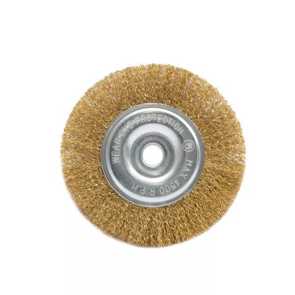 Escova Rotativa Circular Latonada 6 X 1/2 Para Motoesmeril