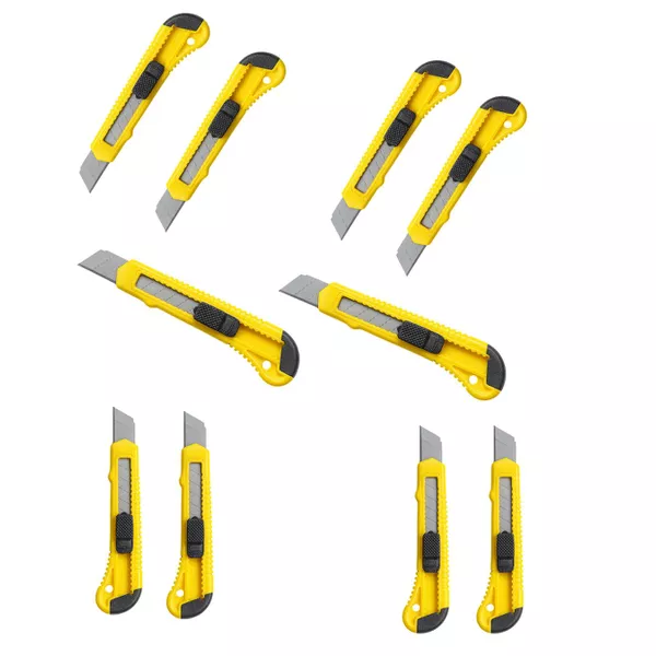 Kit 10 peças Estilete Plástico Largo 18mm Ômega