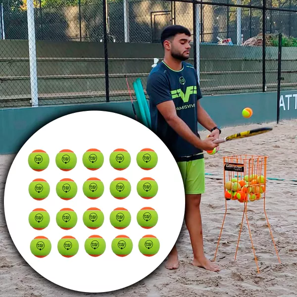 Saco Com 20 Bolas Beach Tennis - Quick Shot | Loja Caravelas