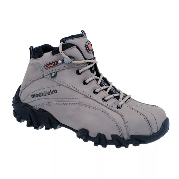Tenis Azimute Brasil 5504 Adventure em Couro Cinza