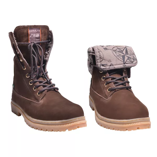 Bota Azimute Brasil Vento Adventure Couro Caqui
