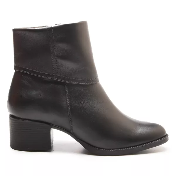 Bota/Coturno Feminina Kader Woman Couro Confort Preto