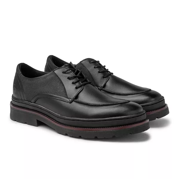 Slip On Yate Masculino Connect em Couro - Preto | Calçados Laroche