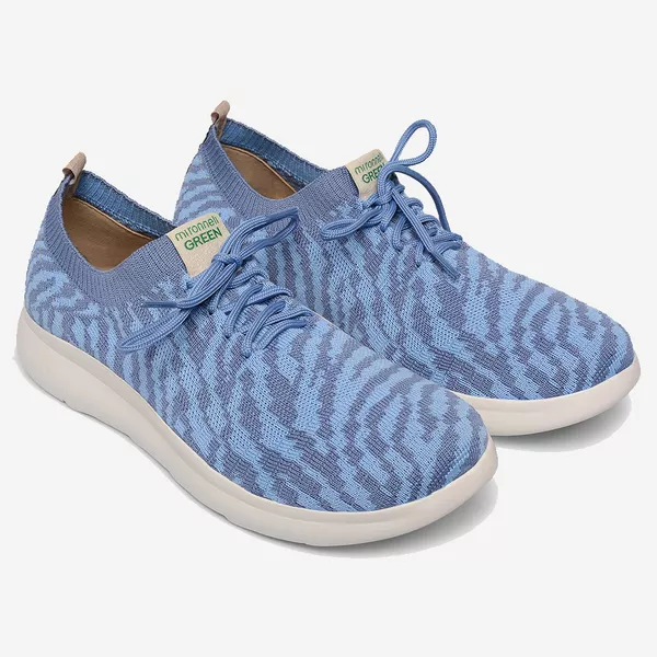 Tênis Ortopédico Green Sustentável Knit Mineral / Zebra Anil