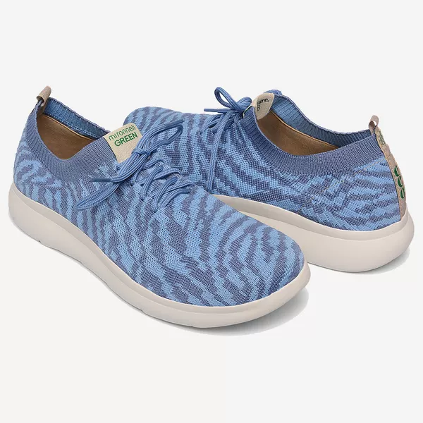 Tênis Ortopédico Green Sustentável Knit Mineral / Zebra Anil