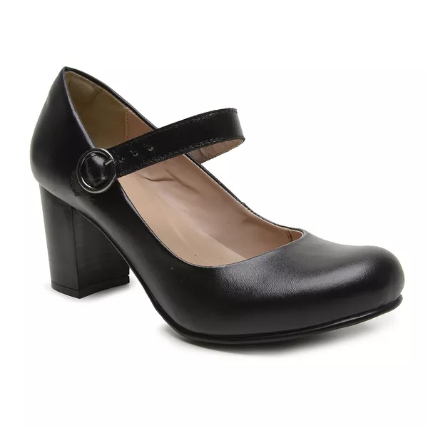 Sapato Mary Jane Couro Legítimo