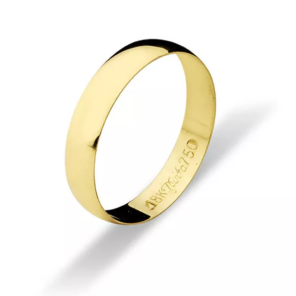 Aliança De Ouro 18k 750 10142.1