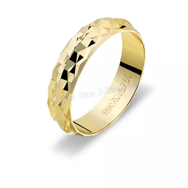 Aliança De Ouro 18k 750 10242.1