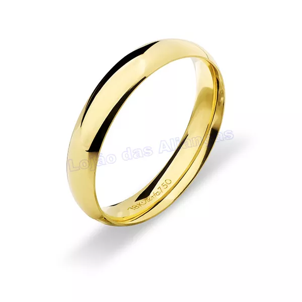 Aliança De Ouro 18k 750 10252.1