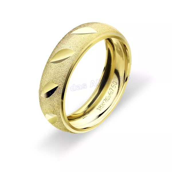 Aliança De Ouro 18k 750 10266.1
