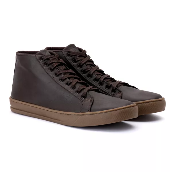 MANIMARIS queue （クー）nubuck choco Sapatenis Casual Masculino Quebec Mike Brown Couro Legítimo | Quebec