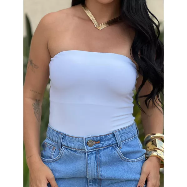 Cropped Tube Top BRANCO | LOJA TUTTI FRUTTI