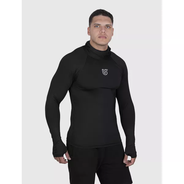 トップス CH MESH WARM UP JERSEY Camiseta Preto USUP Ninja Manga Longa Microdry UV50+ Com Abertura