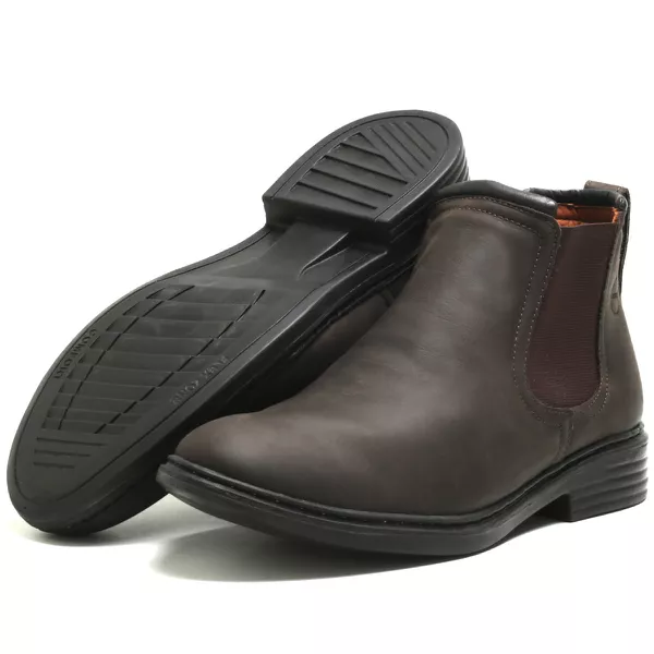 Botina Ultra Comfort 30% Mais Leve Fossil Café