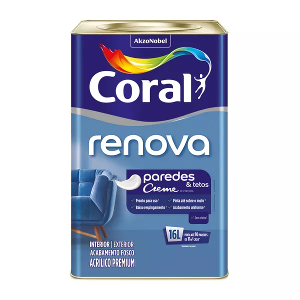 Tinta Creme Renova Paredes Coral 16L