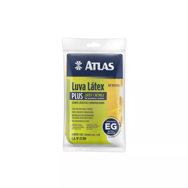 Luva Látex Plus Extra Grande AT1301EG ATLAS