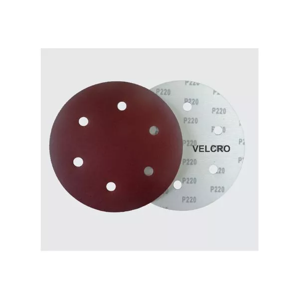 Pac 5 Discos De Lixa 220 225MM 6 Furos NAUBER