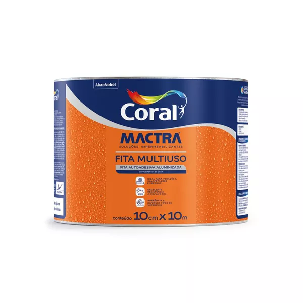 Fita Auto-Adesiva Aluminizada VedBem Mactra 10mx10cm