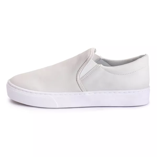 Tênis Slip On Feminino Casual Calce Fácil Confortável - Off-White