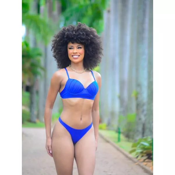 Top de Biquíni Meia Taça Elana Azul