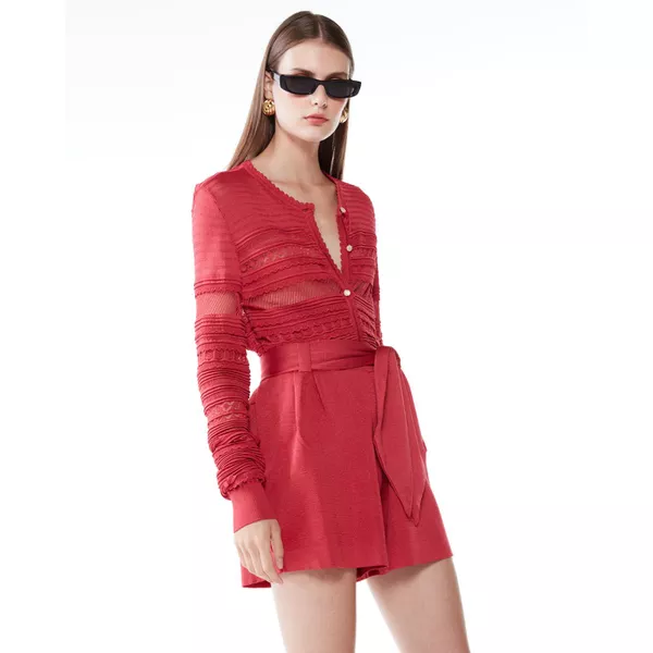 Short Íris Vermelho-