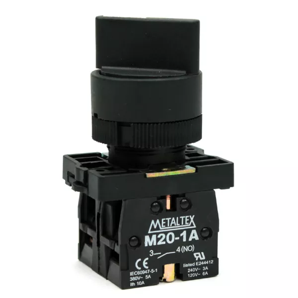Chave Seletora 3 Posições Fixa 2NA P20SCR4-B-2A Metaltex