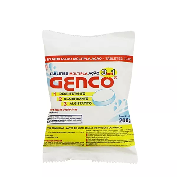 Cloro multiacao 3x1 em tablete 200G Genco