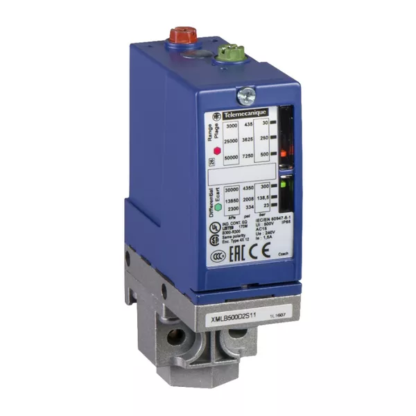 Pressostato 0,7 a 10 Bar 1 Reversivel 1/4 BSP XMLB010A2S11 Schneider