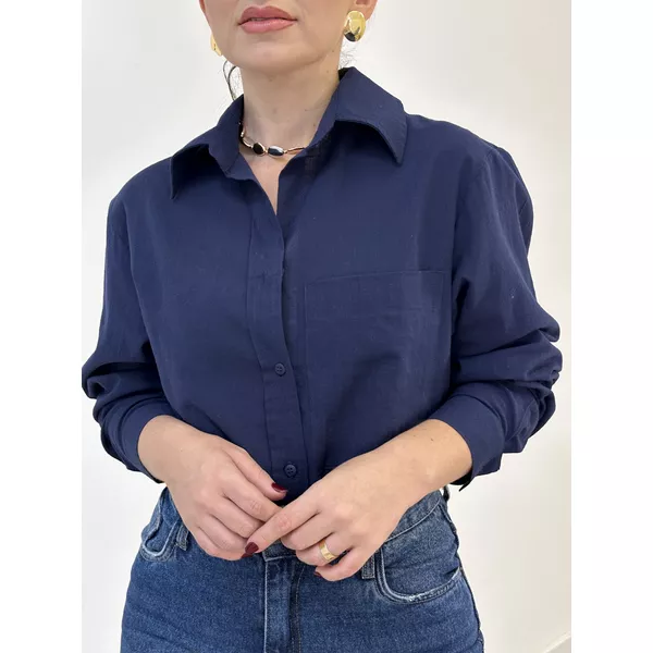 Camisa Amanda Azul Marinho